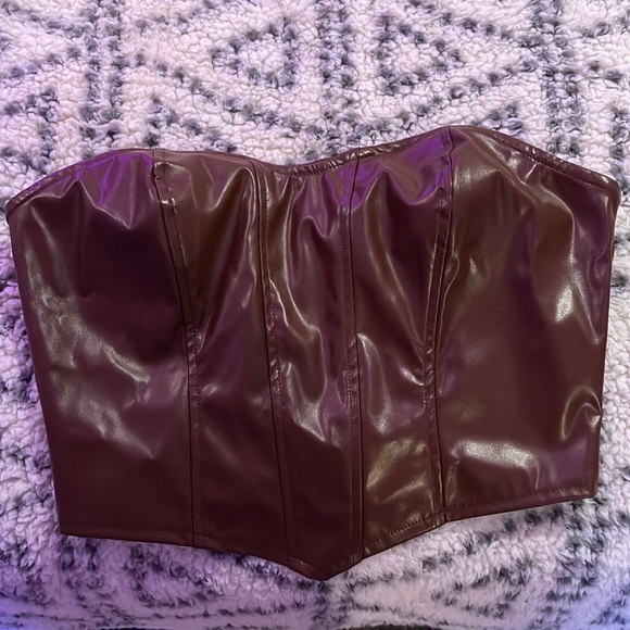 Never worn : Leather corset top - Picture 1 of 3